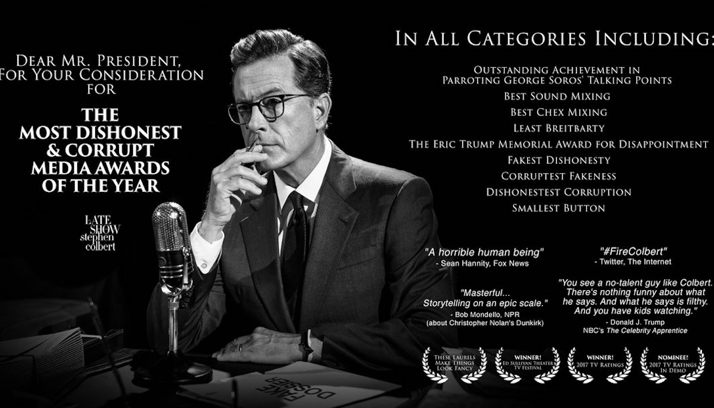 Best Of Luck To The Exceptionally Dishonest & Corrupt Stephen Colbert